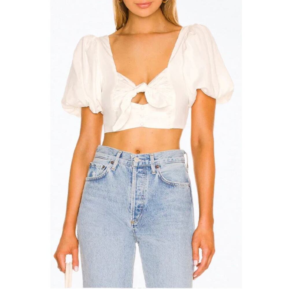 For Love & Lemons Jessie Cutout Crop Top